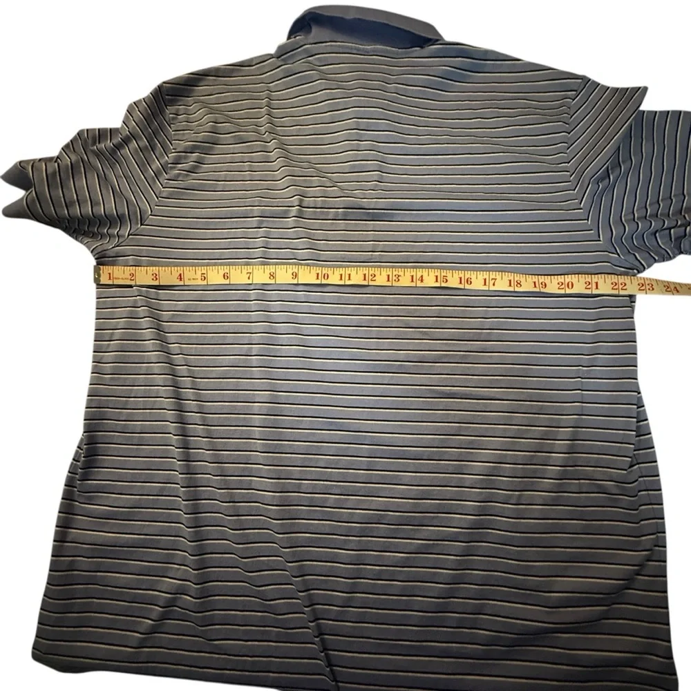 Ralph Lauren Polo Golf Pro Fit Men's Polo Shirt - Size XL Blue Striped Pony Logo